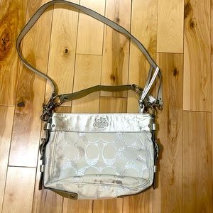 Vintage Coach signature crossbody with shoulder strap purse